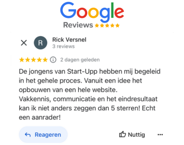 Start-Upp Webdevelopment Google Review G5